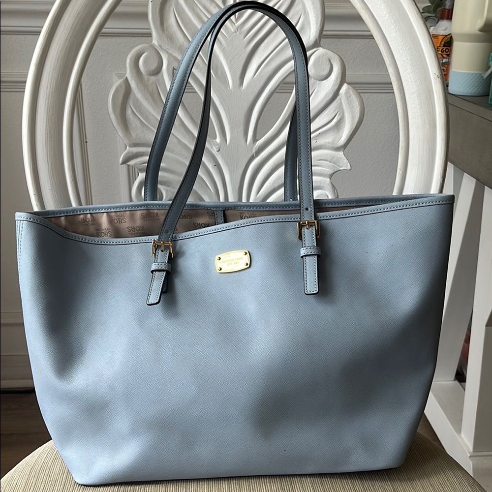 Michael Kors Light Blue Tote Bag